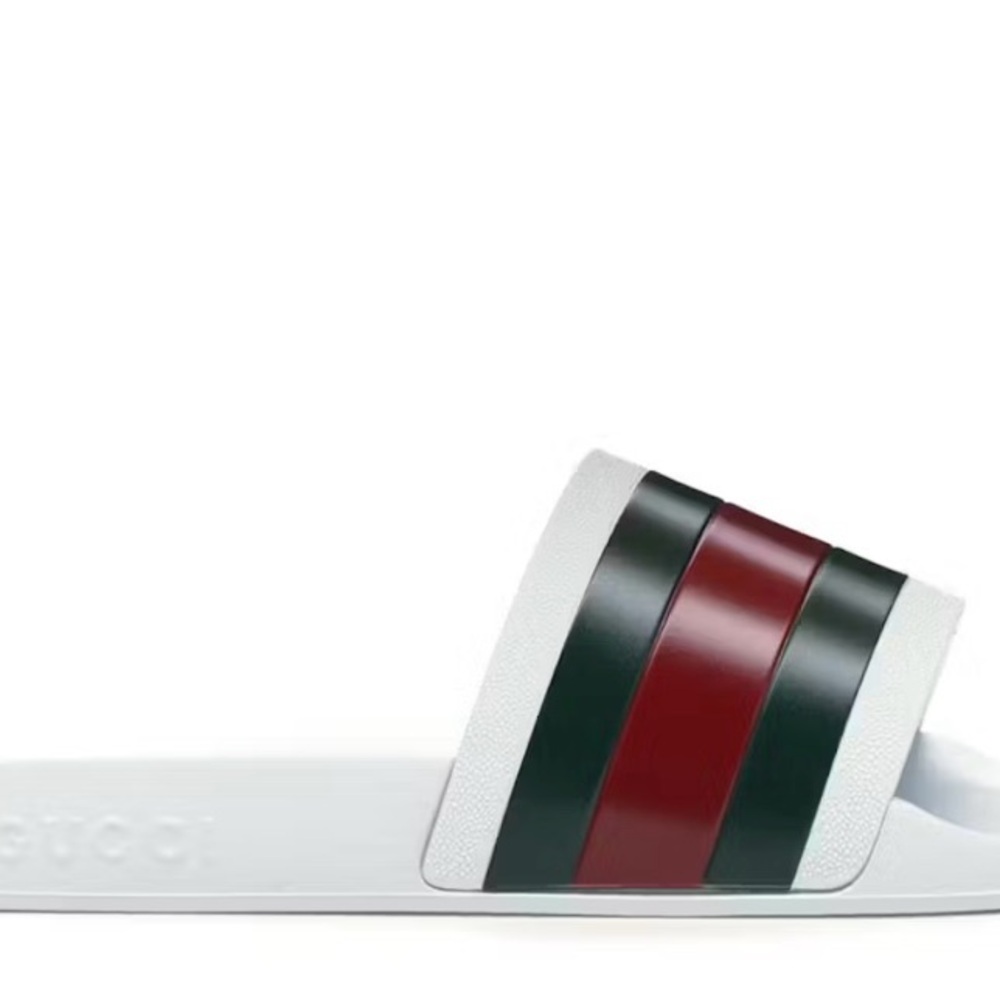 Gucci Men's Sandals with Red and Green Stripes
